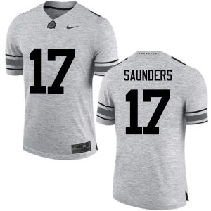 Men's Ohio State Buckeyes #17 C.J. Saunders Gray Nike NCAA College Football Jersey Colors WUQ6844WT